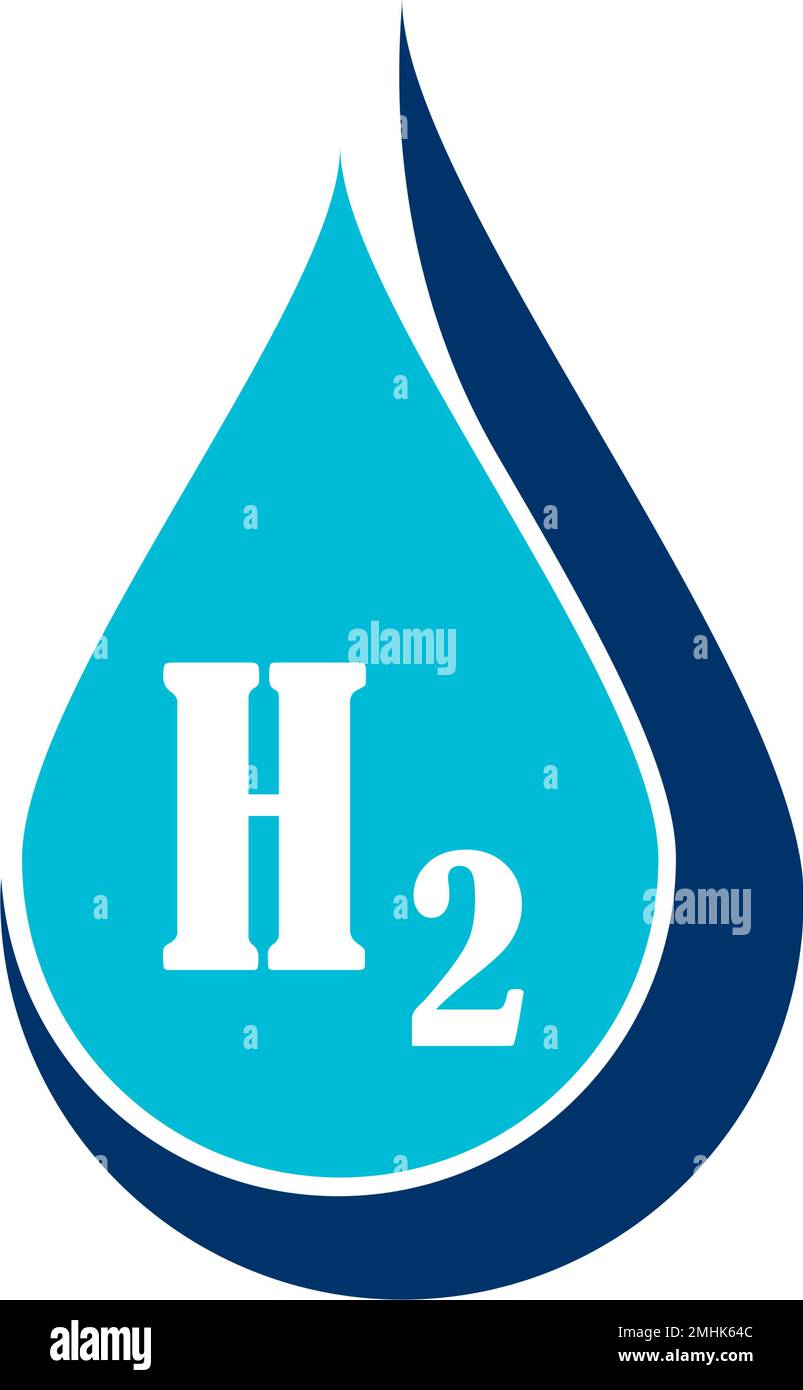 Logo Hiydrogen. illustration vectorielle conception simple. Illustration de Vecteur