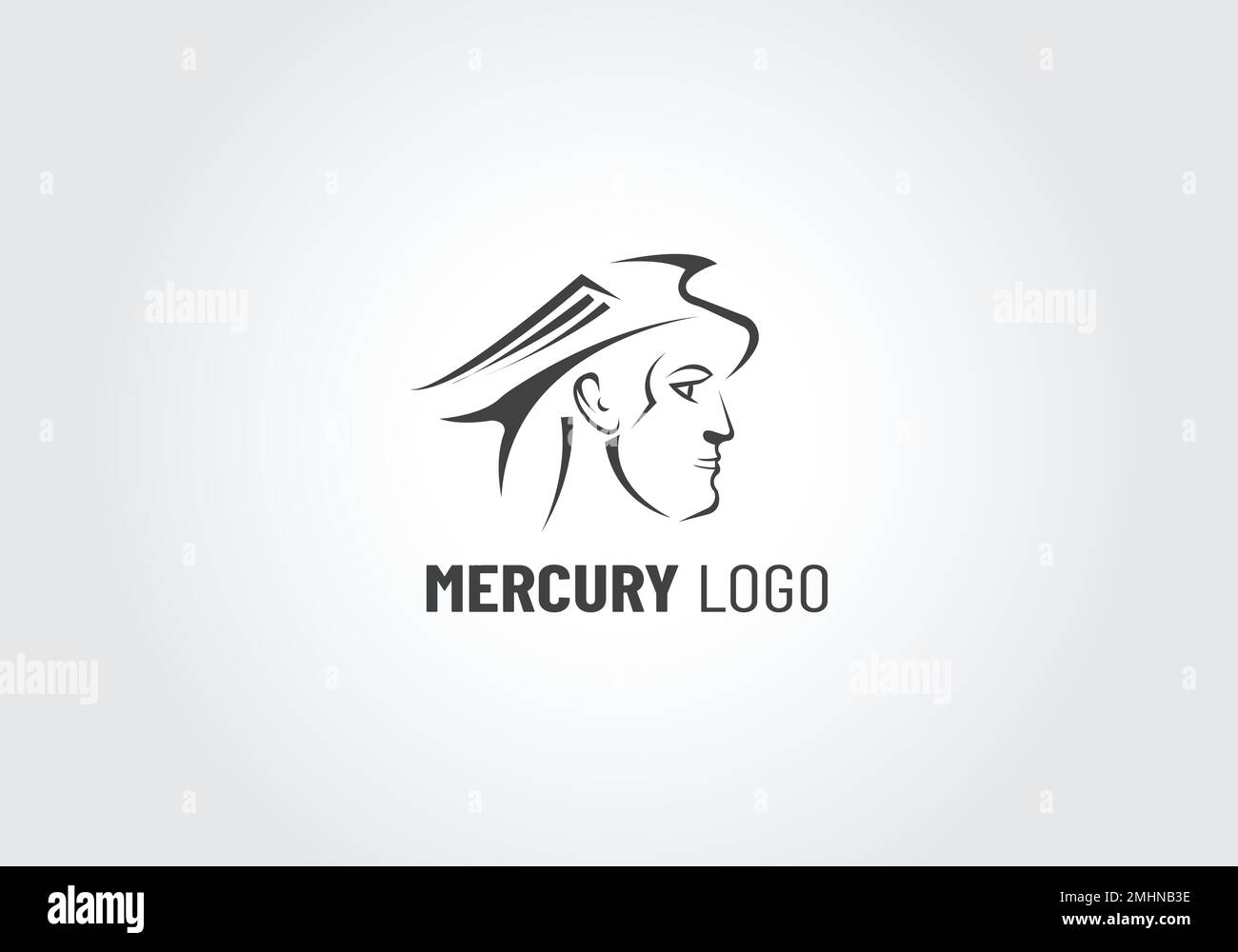 Mythologie grecque, logo Mercury God Illustration de Vecteur