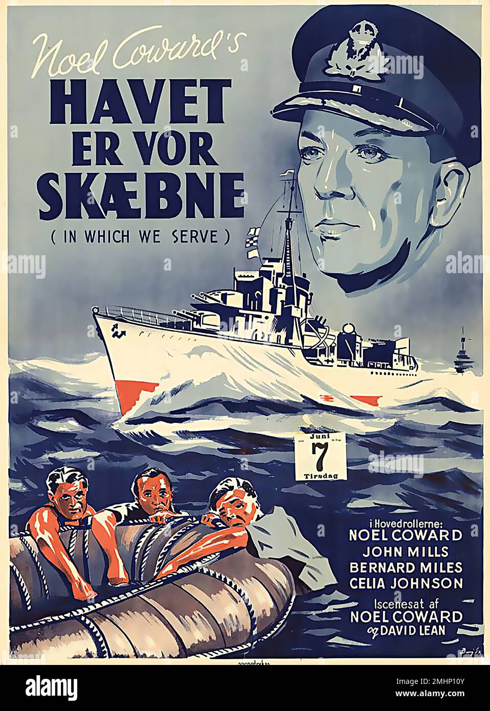 1942 ... « Dans lequel nous servons » - affiche de film allemande Banque D'Images