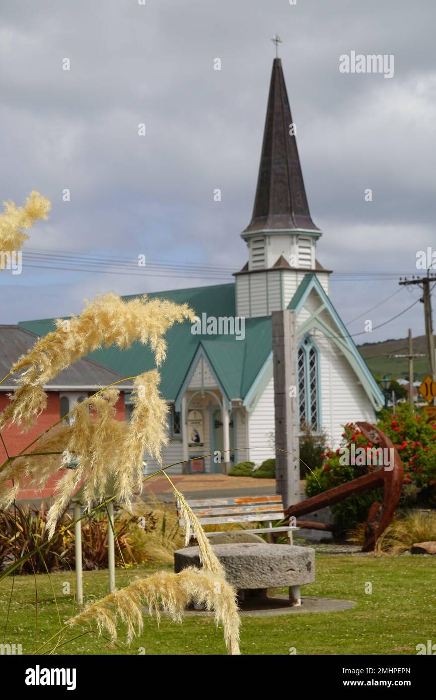 Église St Mary's Riverton/Apartama, district de Southland. Nouvelle-Zélande Banque D'Images