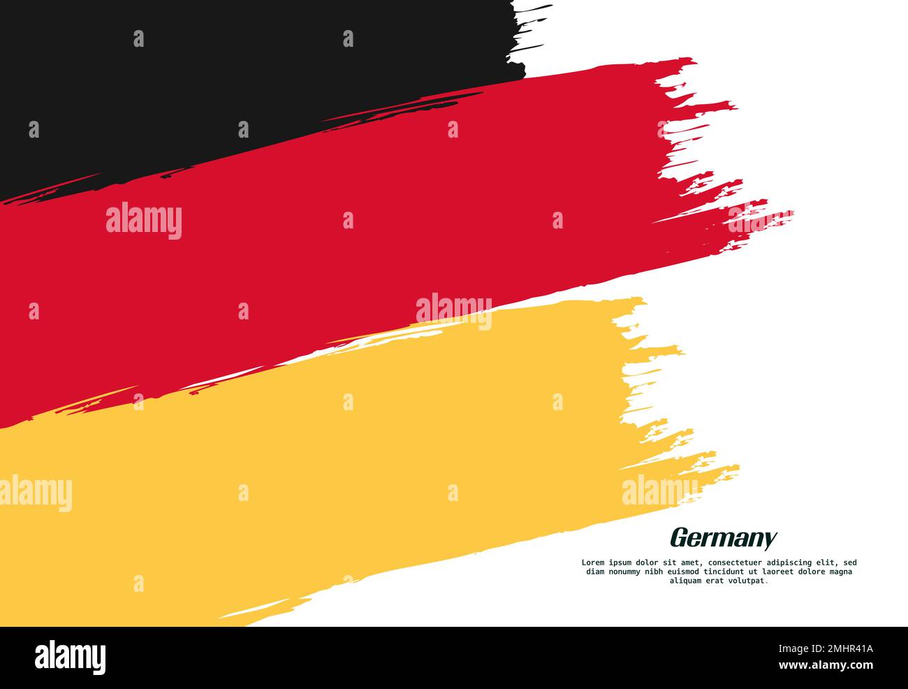 Concept de pinceau drapeau allemand. Drapeau de l'Allemagne grunge style bannière arrière-plan Illustration de Vecteur