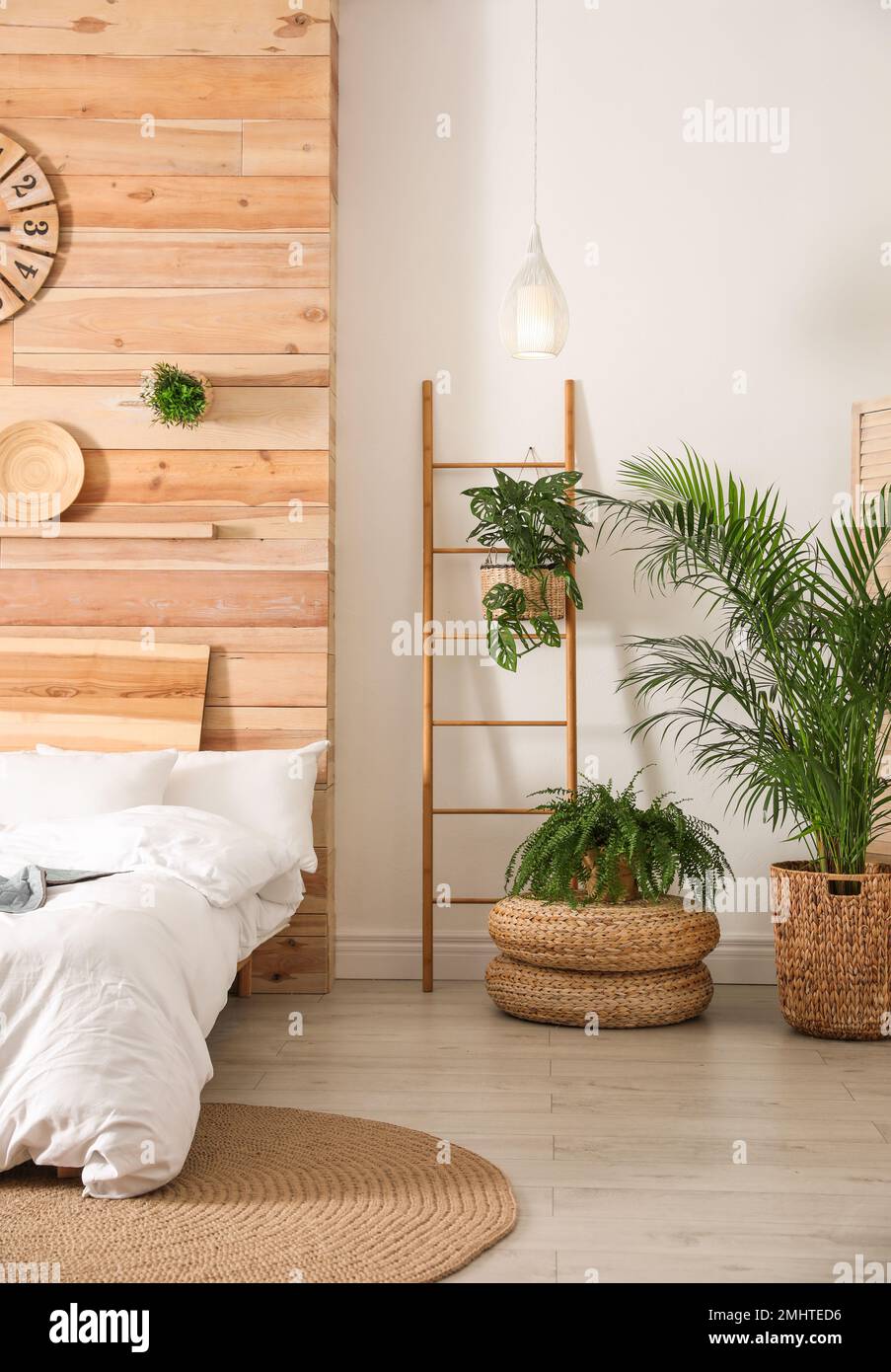 Intrieur lgant de la chambre avec plantes vertes. Ides de design pour  la maison Photo Stock - Alamy