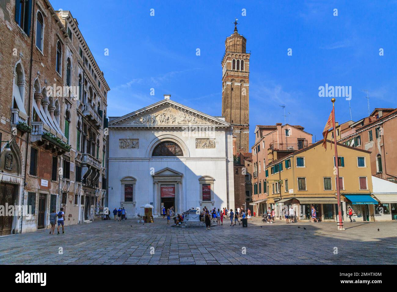 VENISE, ITALIE - 11 SEPTEMBRE 2018 : c'est la construction de l'église de San Maurizio dans le quartier de San Marco. Banque D'Images