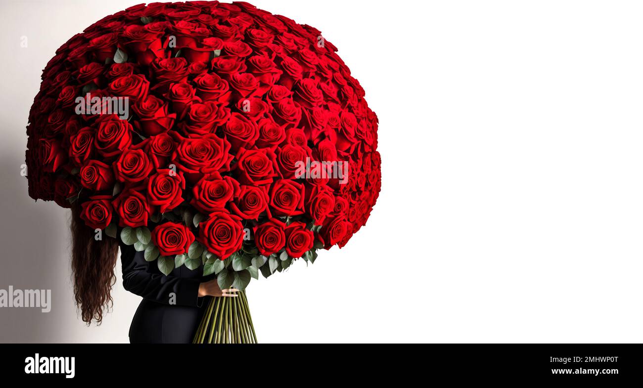Red roses huge bouquet flowers Banque de photographies et d'images à haute  résolution - Alamy