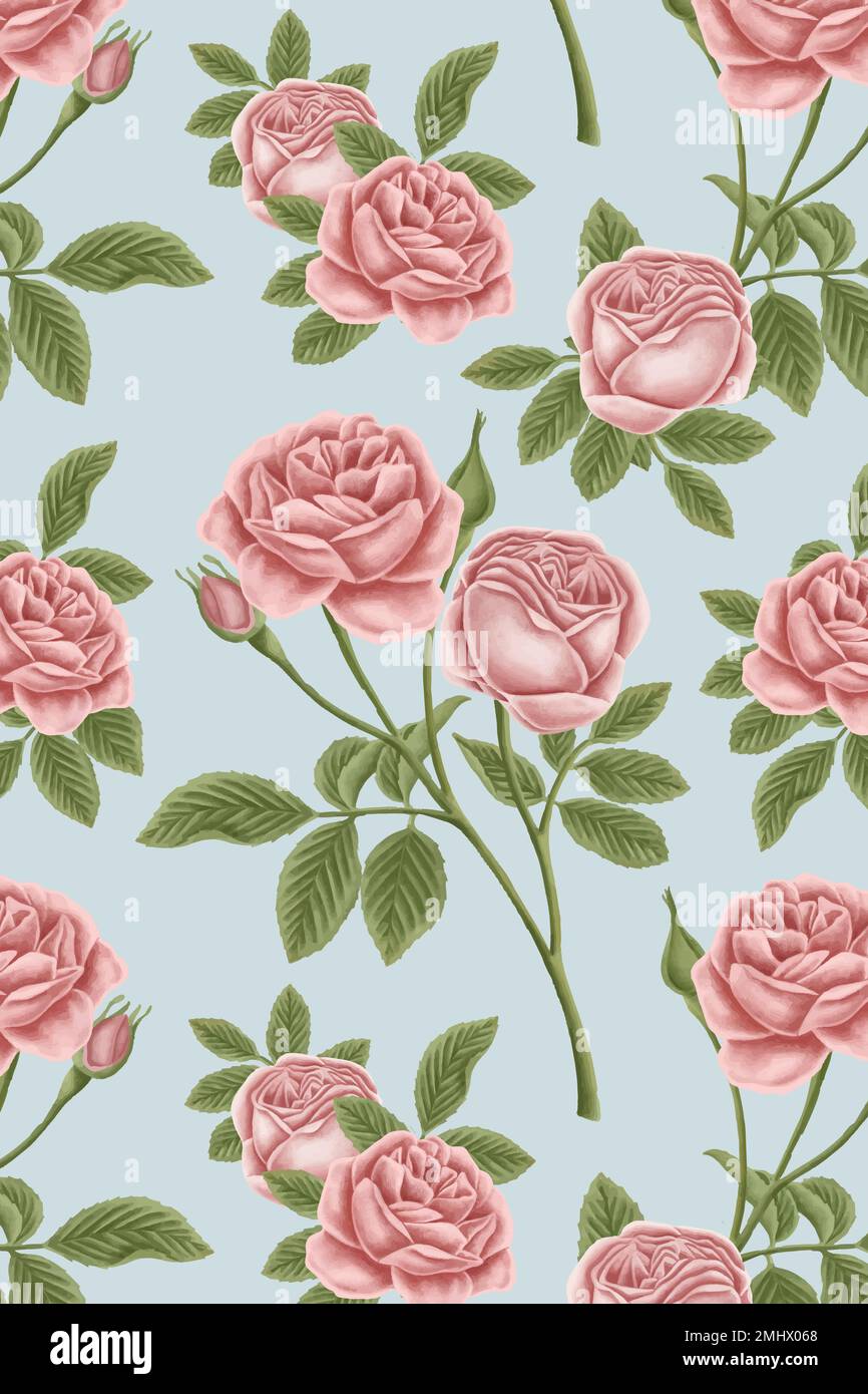 Rouge rose sans couture motif vectoriel d'arrière-plan Illustration de Vecteur