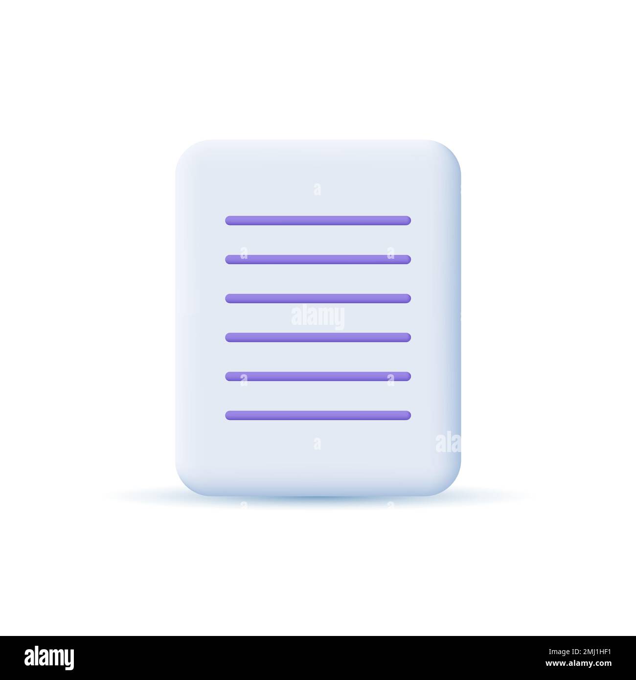 Icône document. Dossier, presse-papiers, liste de contrôle, entreprise, bureau, finances, travail. 3D concept de conception. Illustration vectorielle Illustration de Vecteur