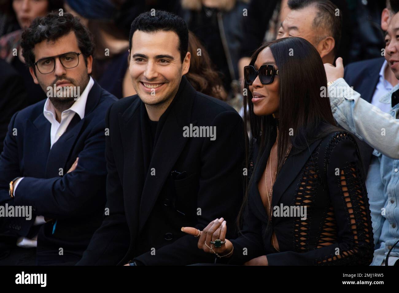 Jean-Victor Meyers and Naomi Campbell attend the L'Oreal Ready To Wear  Spring-Summer 2020 collection, unveiled during the fashion week, in Paris,  Saturday, Sept. 28, 2019. (Photo by Vianney Le Caer/Invision/AP Photo Stock  -