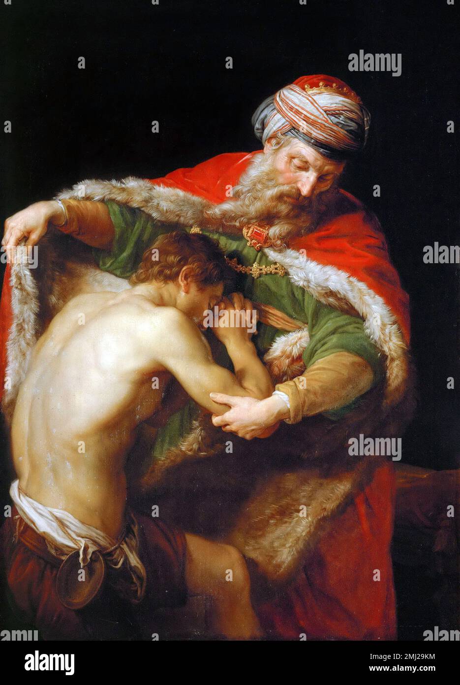 Pompeo Batoni. Le retour du fils prodigue par l'artiste italien Pompeo Girolamo Batoni (1708-1787), huile sur toile, 1773 Banque D'Images