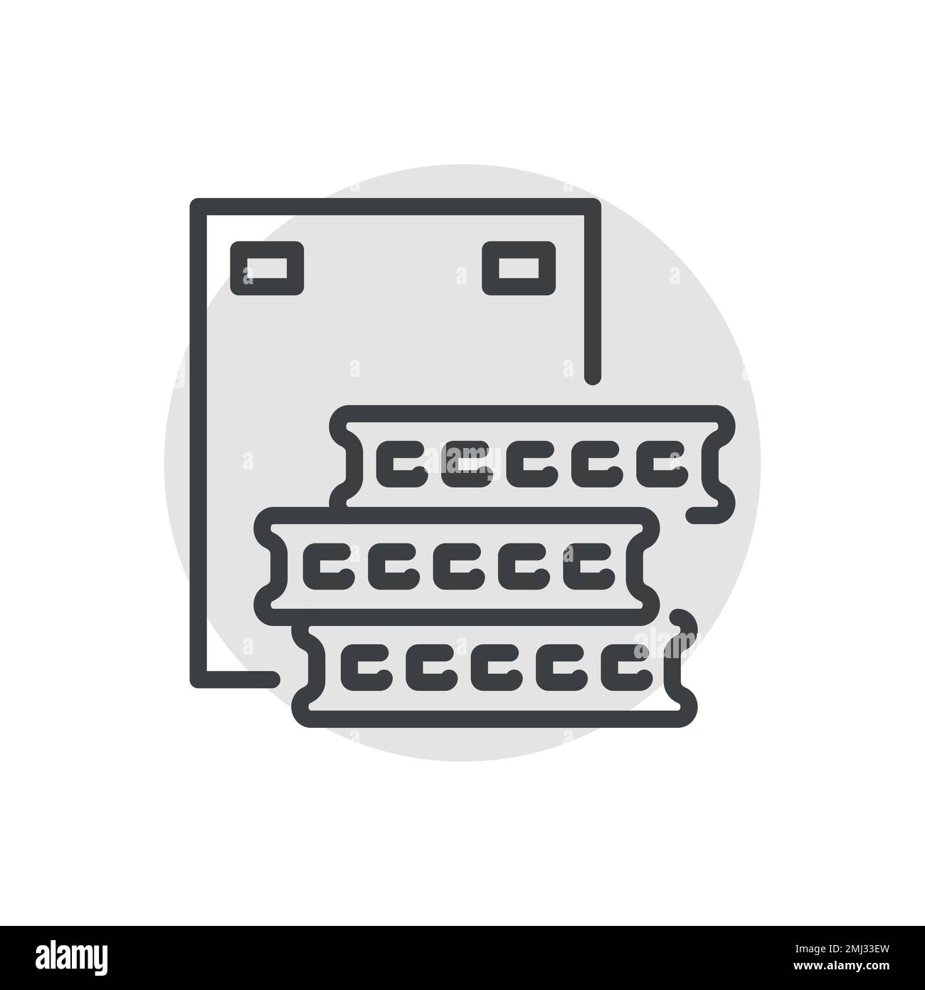 Icône de la ligne des dalles de béton. Construction de routes. Pictogramme pour page Web Illustration de Vecteur