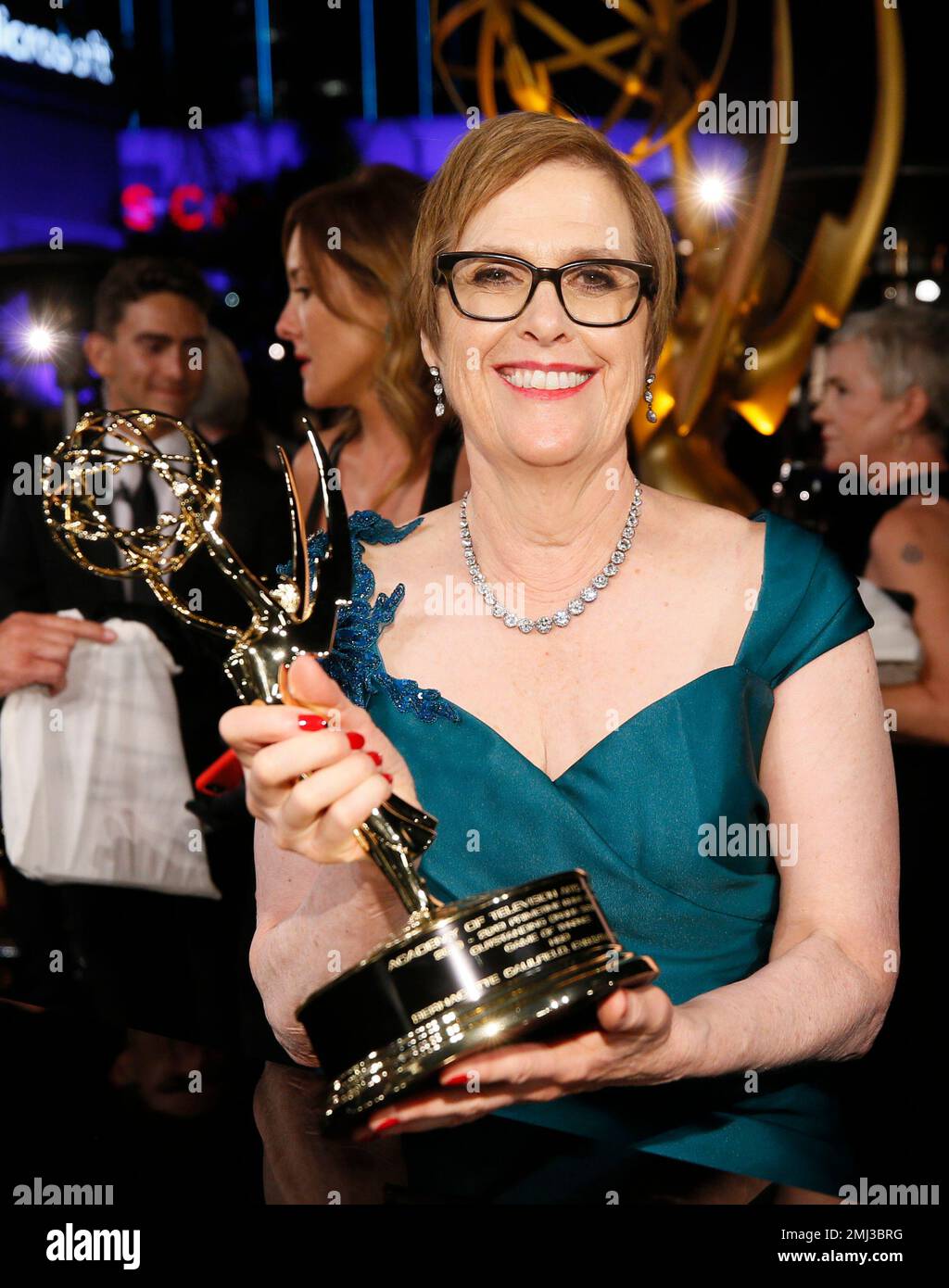 EXCLUSIVE - Bernadette Caulfield, winner of the award for outstanding drama  series for "Game of Thrones" attends the Governors Ball winners circle at  the 70th Primetime Emmy Awards on Sunday, Sept. 22,