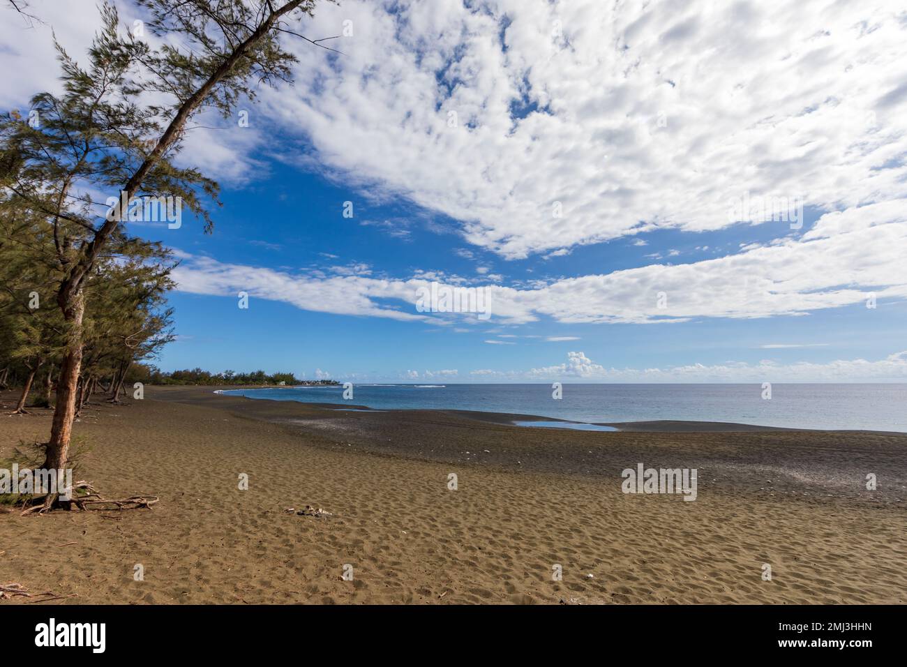 L'Etang-sale, l'île de la Réunion - la plage Banque D'Images