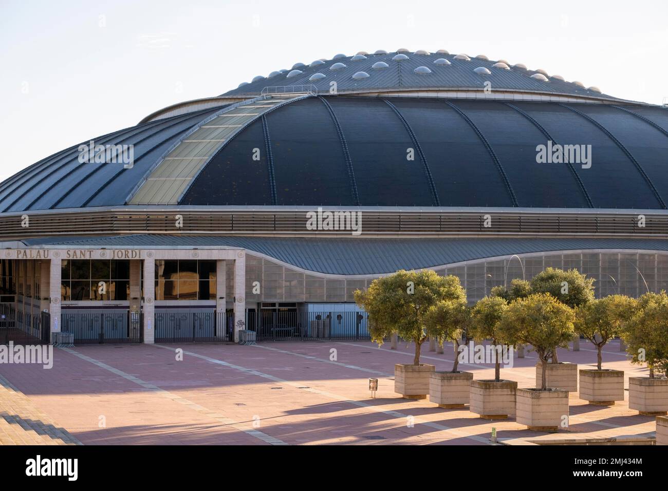 Palau Sant Jordi sur Montjuic à Barcelone Banque D'Images
