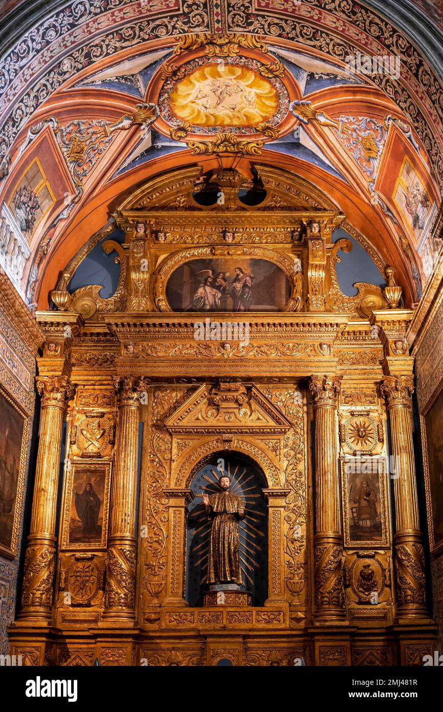 Statue du saint, Église de Sao Joao Evangelista, Funchal, Madère, Portugal Banque D'Images