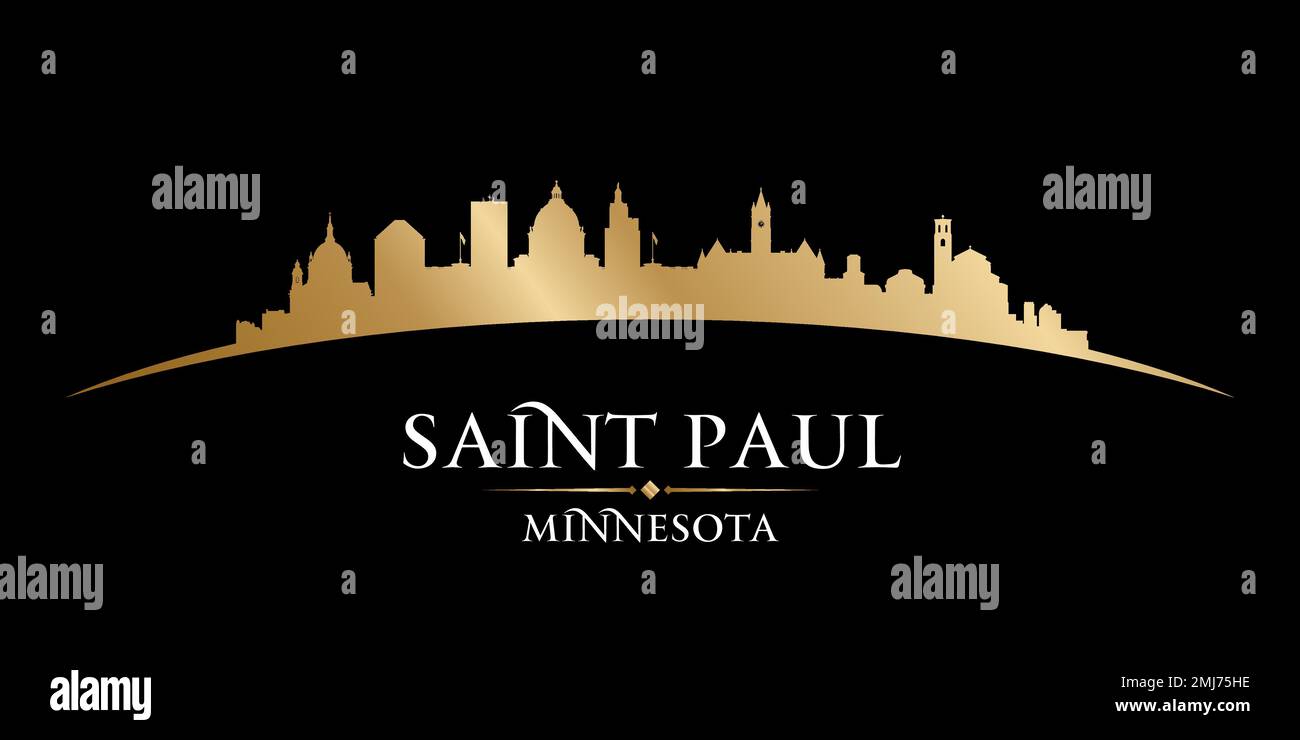 Silhouette de la ville de Saint Paul au Minnesota. Illustration vectorielle Illustration de Vecteur