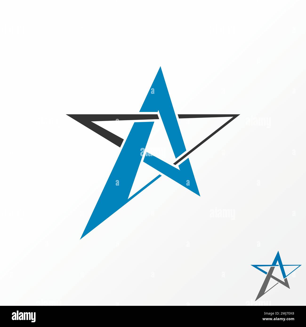 Simple et unique coupe star comme lettre ou mot Une police image graphique icône logo design abstrait concept vecteur stock initial ou monogramme Illustration de Vecteur