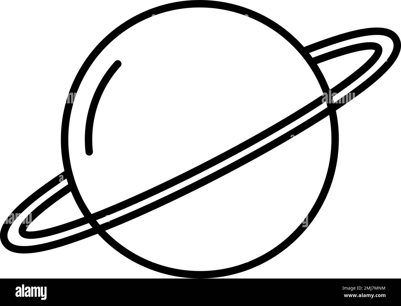 Icône Saturn simple. Icône planète. Vecteur modifiable. Illustration de Vecteur