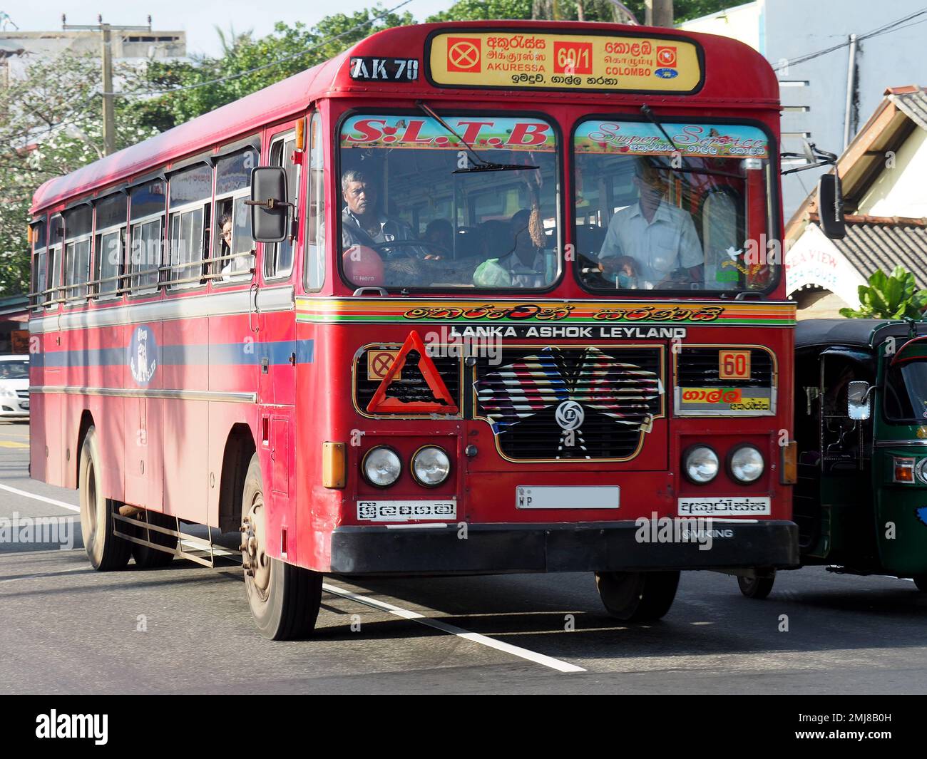 Lanka Ashok Leyland bus, Hikkaduwa, province du Sud, Sri Lanka, Asie Banque D'Images
