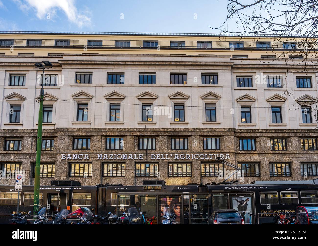 Banca Nazionale dell'Agricoltura (Banque nationale agricole), banque italienne qui existait en 1921-2000, célèbre pour le bombardement de Piazza Fontana Milano, Italie Banque D'Images