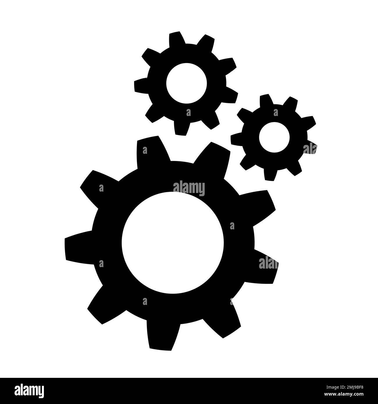 Icône opération ou processus. Symbole des rapports. Roue COG Illustration de Vecteur