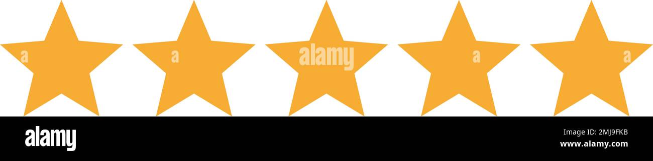 Cinq étoiles couleur. Illustration vectorielle. Illustration de Vecteur