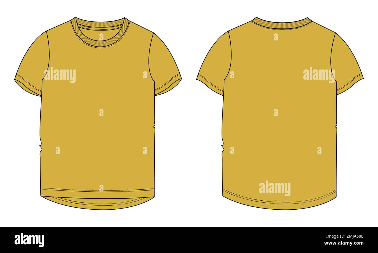 T-shirt croquis technique modèle de mode pour Femme. Illustration de l ...