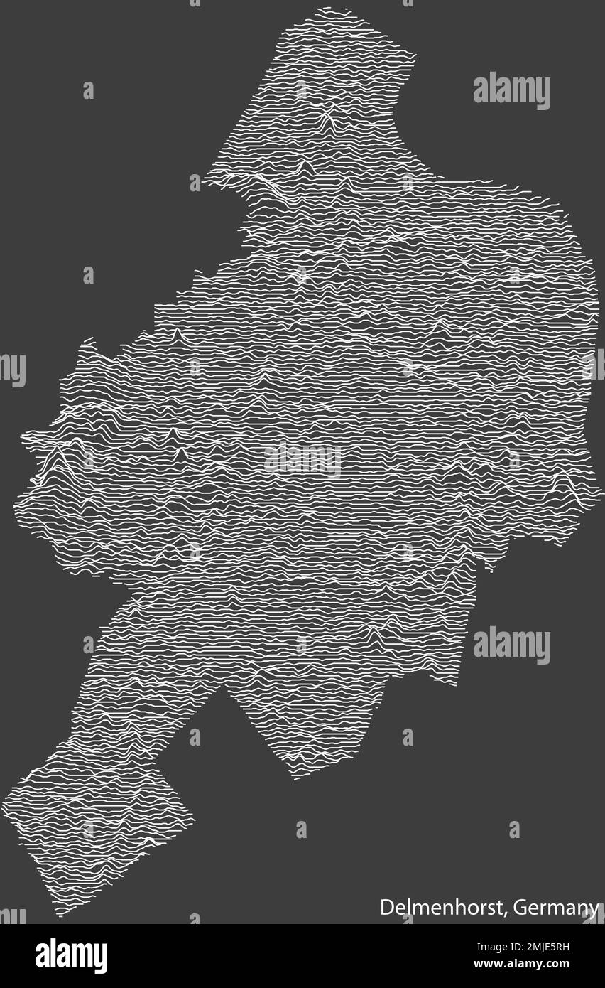 Carte topographique de DELMENHORST, ALLEMAGNE Illustration de Vecteur