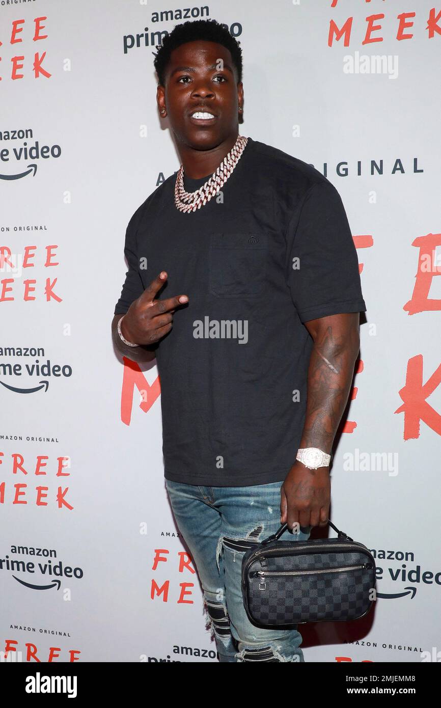 Casanova attends the world premiere of Amazon Prime Video's "Free Meek" limited documentary series at the Ziegfeld Ballroom on Thursday, Aug. 1, 2019, in New York. (Photo by Jason Mendez/Invision/AP) Banque D'Images
