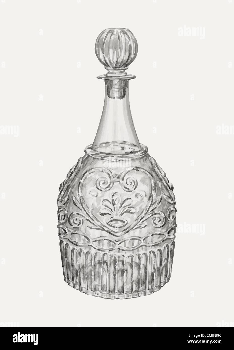 Vecteur d'illustration décanteur vintage, remixé à partir de l'œuvre de John Dana Illustration de Vecteur