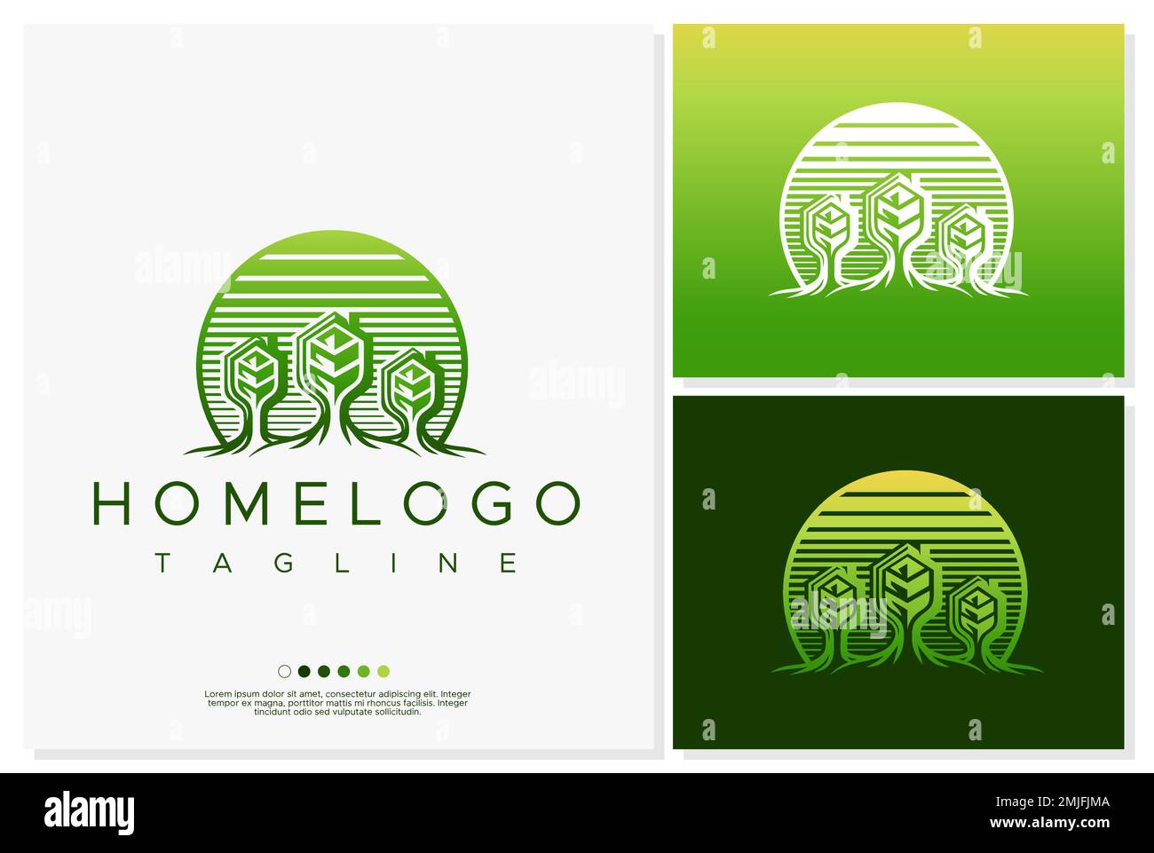 Logo Home Tree. Illustration de Vecteur