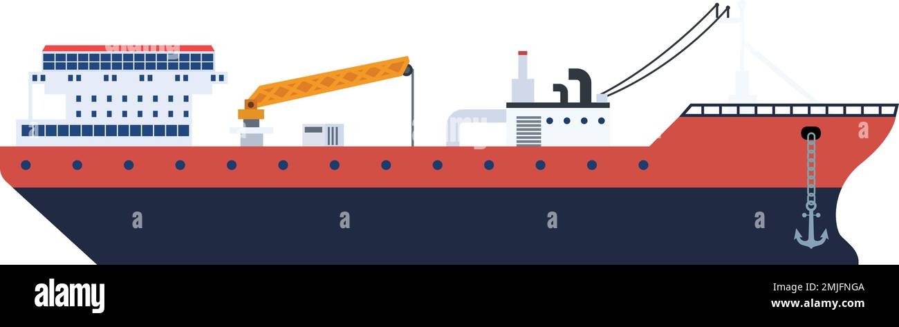 Icône de chariot à chargement plat. Transport maritime de navires-citernes Illustration de Vecteur