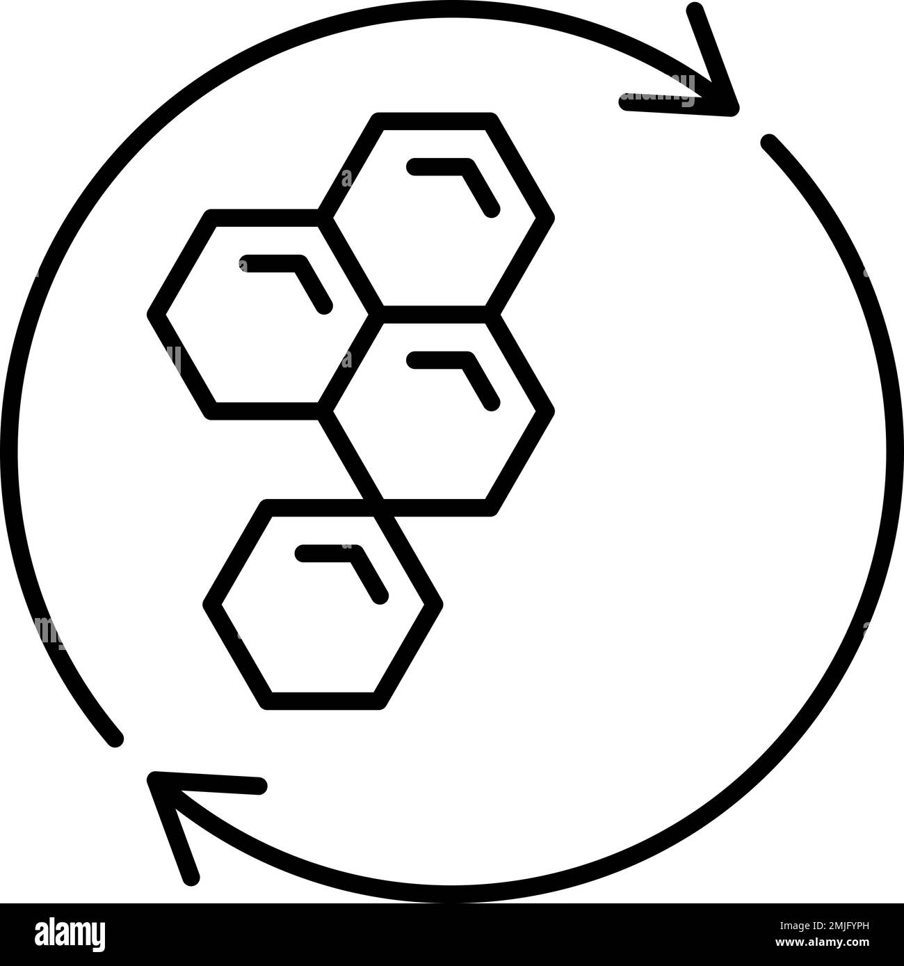 Cellule, collagène, icône de vecteur de régénération sur fond transparent. Icône de vecteur de régénération, collagène, cellule de contour Illustration de Vecteur