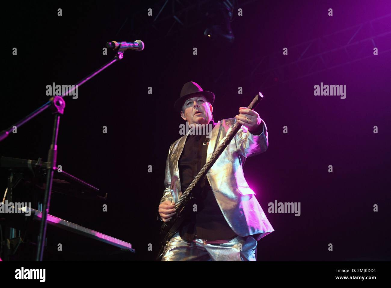 Rio de Janeiro, Brésil, 27 janvier 2023. Le chanteur James Cassidy du groupe américain information Society, lors d'un spectacle à Espaço Hall dans la ville de RI Banque D'Images