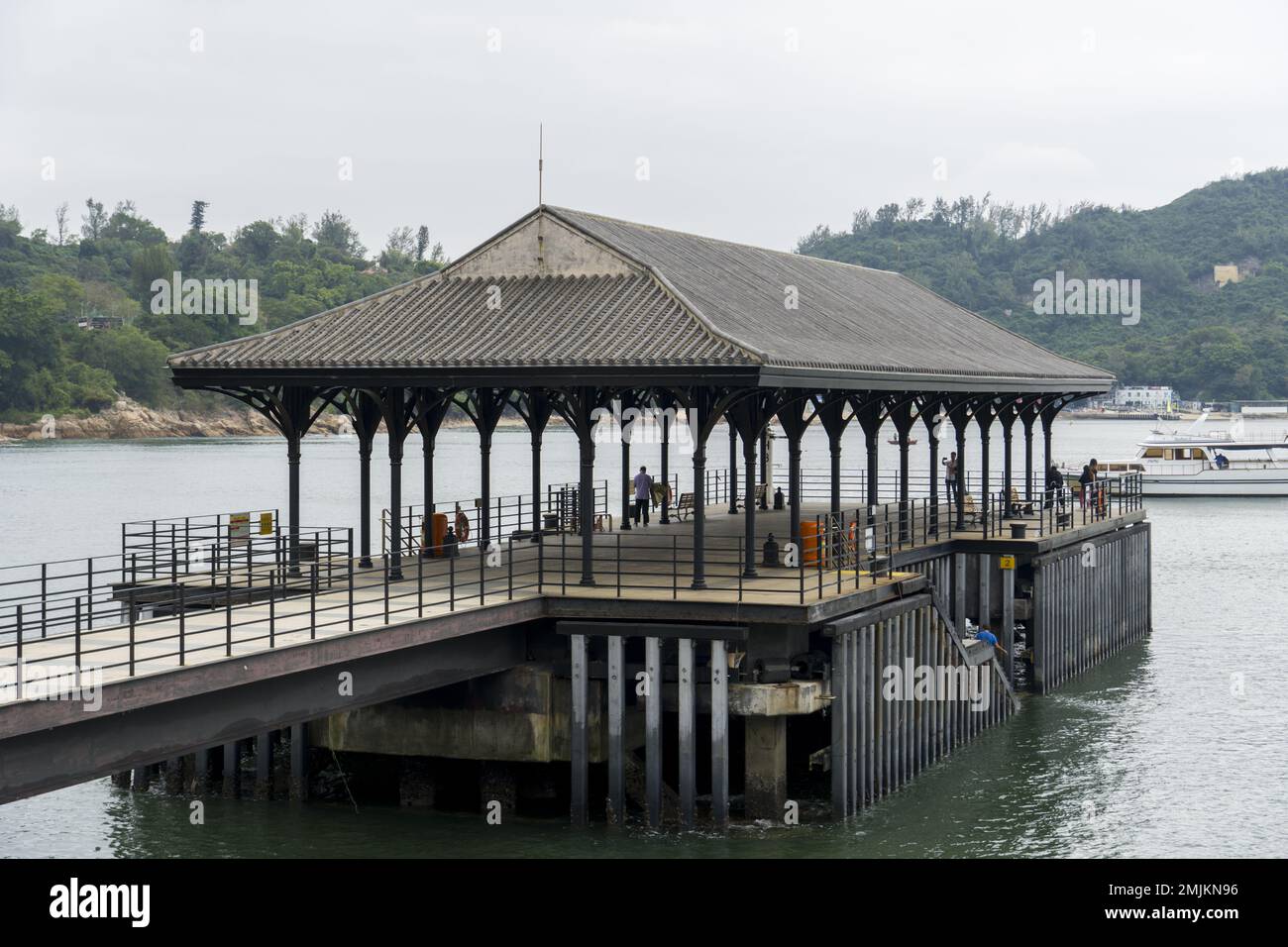 Hong Kong, Chine - 21 2022 novembre : Blake Pier à Stanley. Une jetée publique avec un toit en acier de style édouardien classique à Stanley Banque D'Images