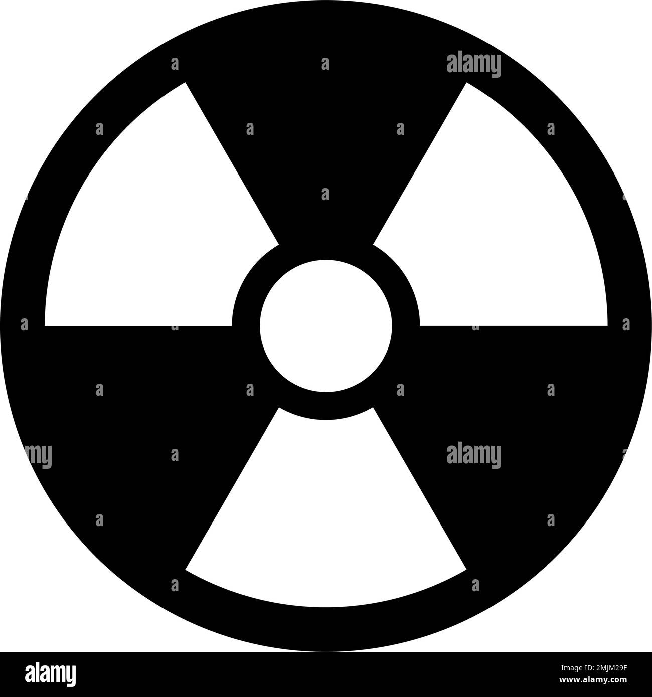 Danger nucléaire rayonnement ionisant symbole de danger de trèfle. Image vectorielle. Illustration de Vecteur