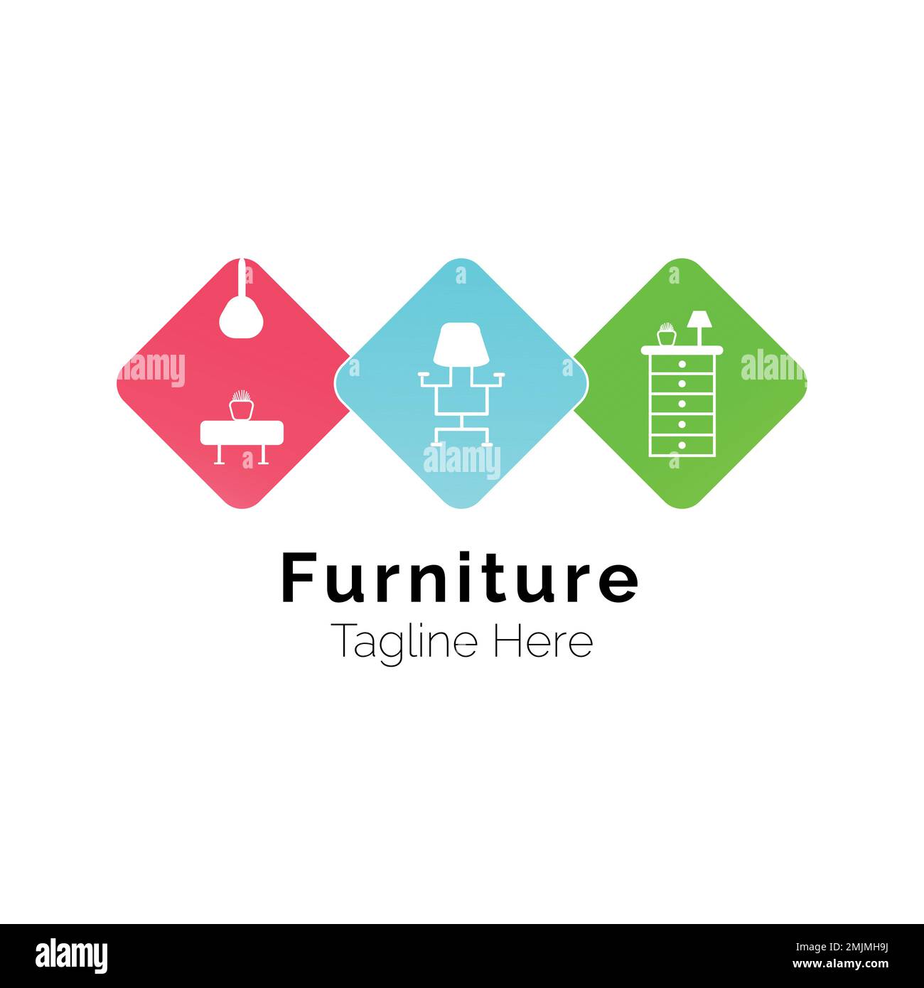 Meubles , Décoration logo Design Illustration de Vecteur