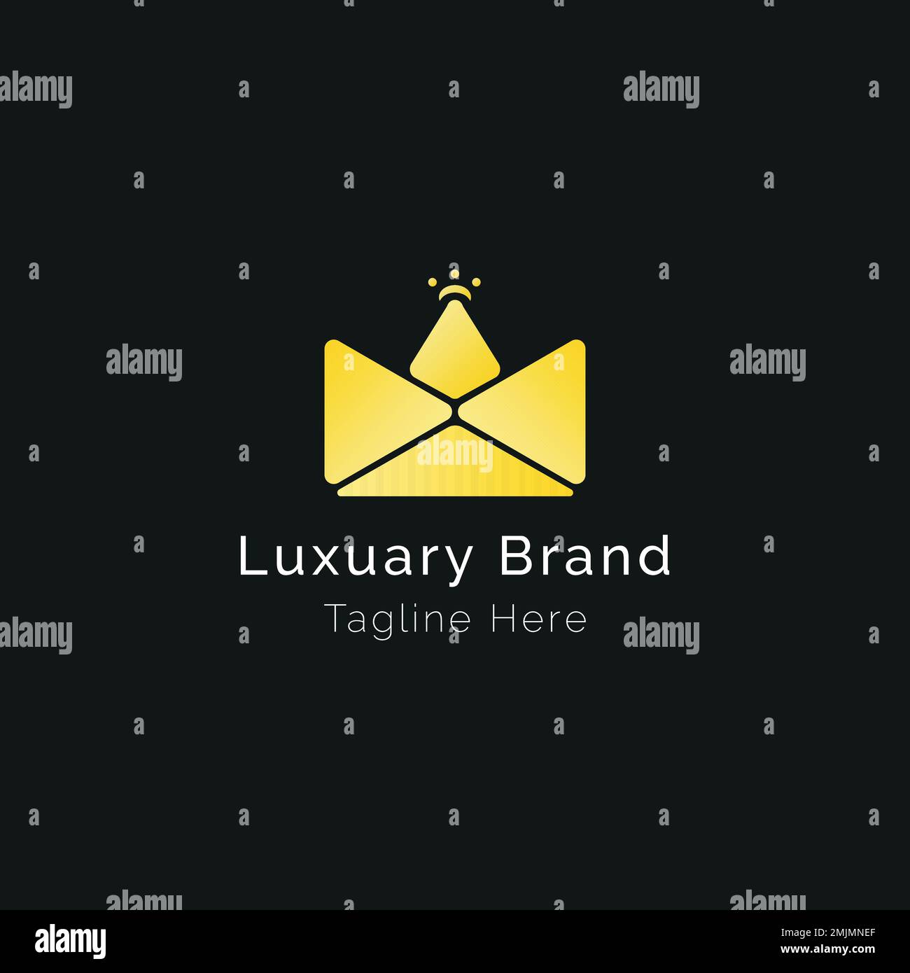 Logo de dégradé de luxe Lion Illustration de Vecteur