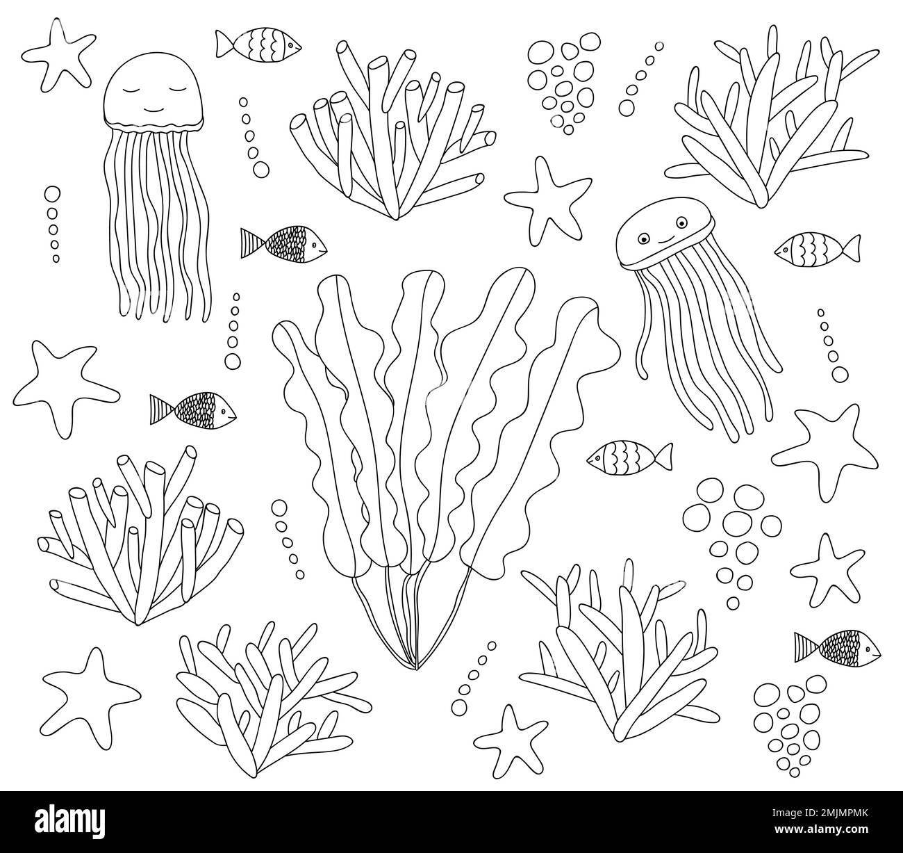 Ensemble animaux de la mer Illustration de Vecteur