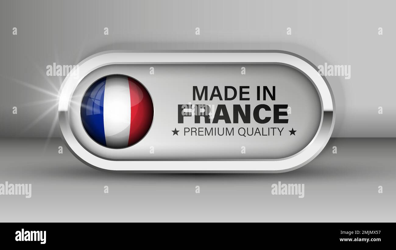 Motif et étiquette fabriqués en France. Élément d'impact pour l'utilisation que vous voulez en faire. Illustration de Vecteur