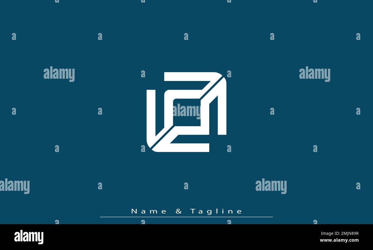 Lettres de l'alphabet initiales Monogram logo WM , MW Illustration de Vecteur