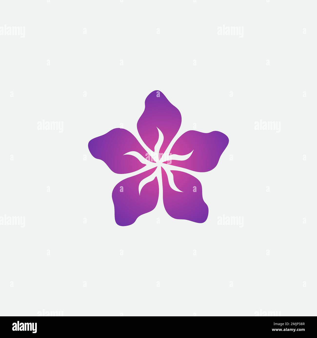 Modèle de logo de fleur avec couleurs de dégradé, facile à créer et adapté aux entreprises en format vectoriel eps Illustration de Vecteur