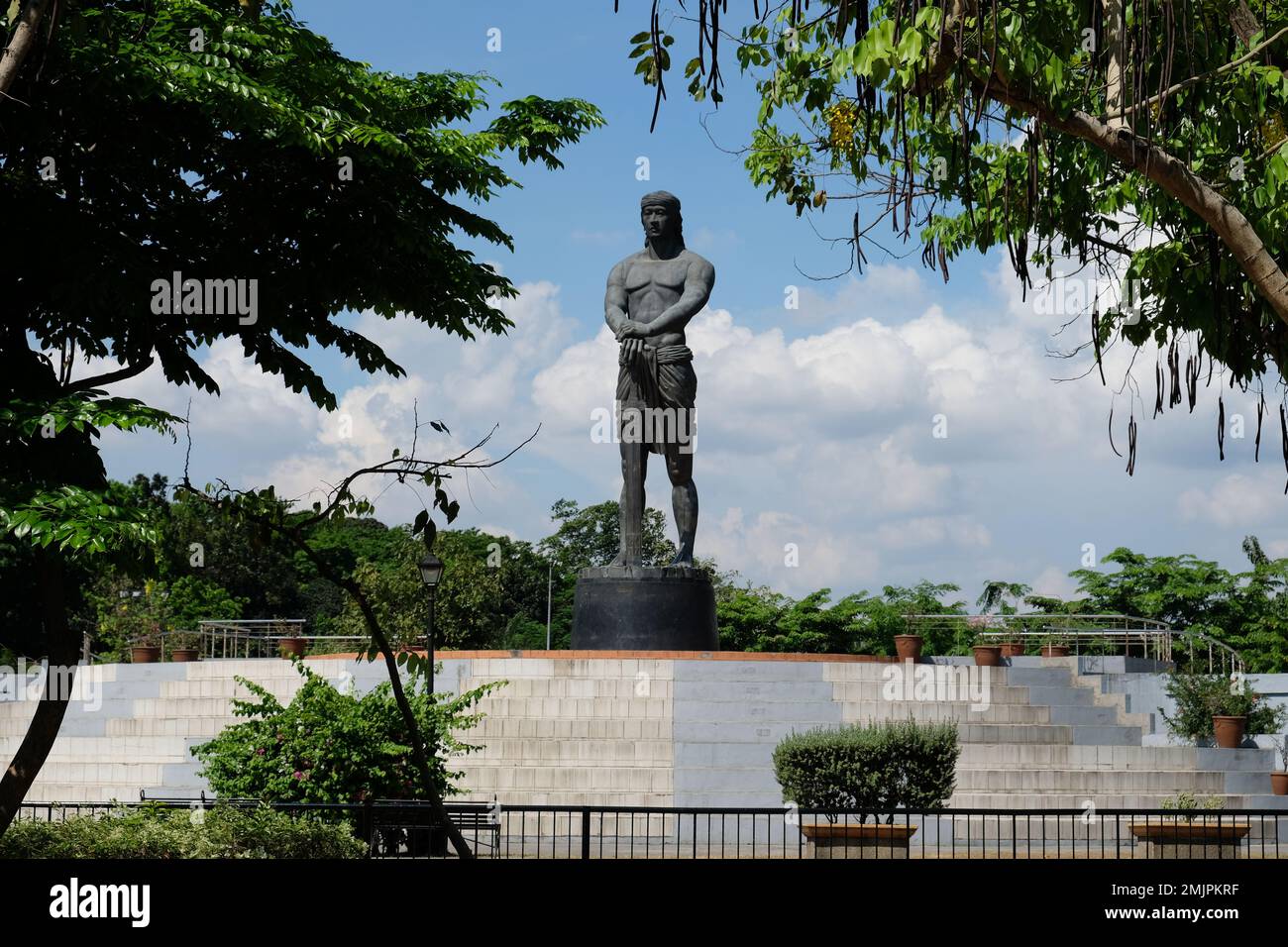 Philippines Manille - Statue de la sentinelle de la liberté - monument de Lapu Lapu Banque D'Images