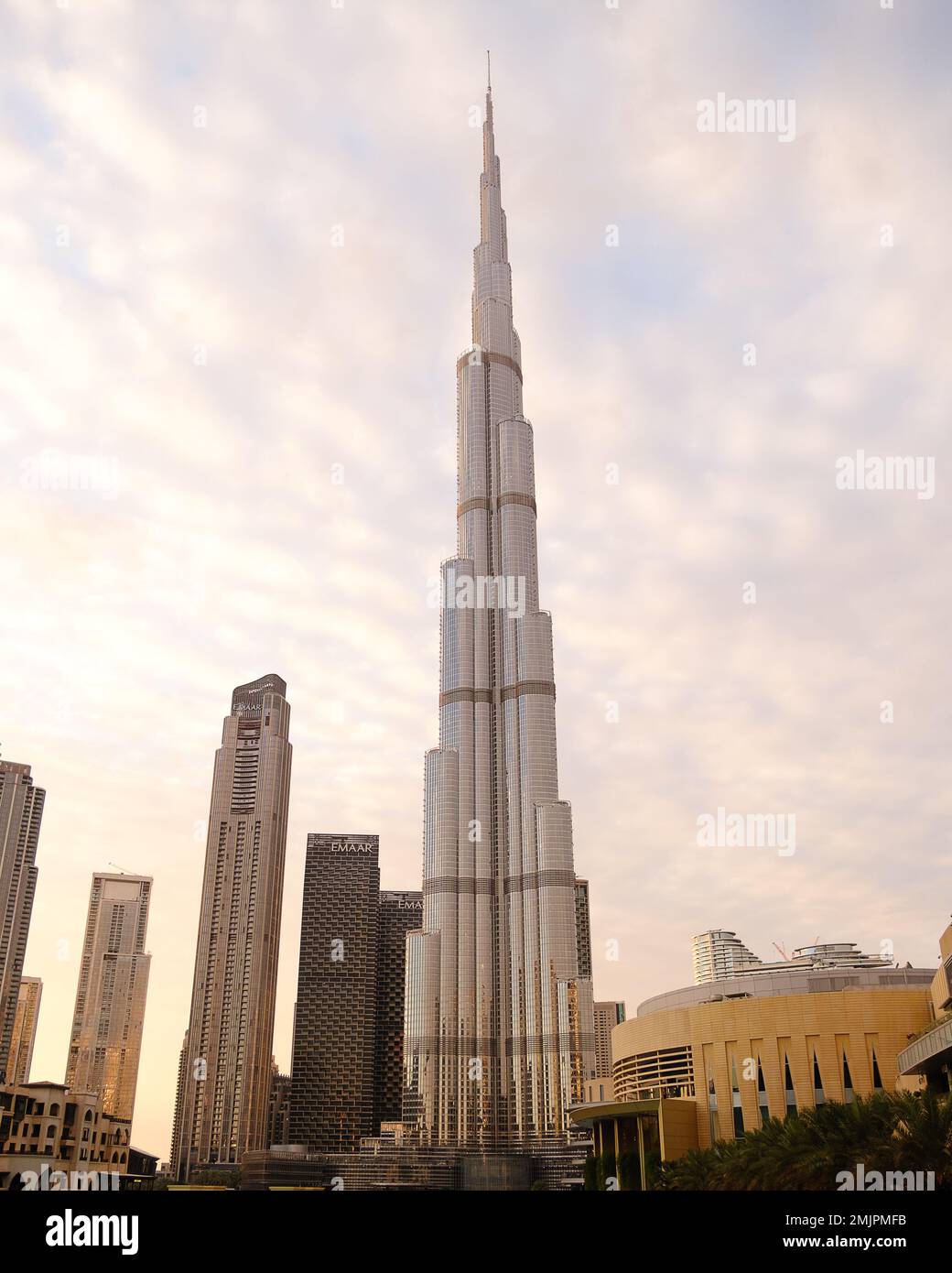 Centre-ville de Dubaï au coucher du soleil Banque D'Images