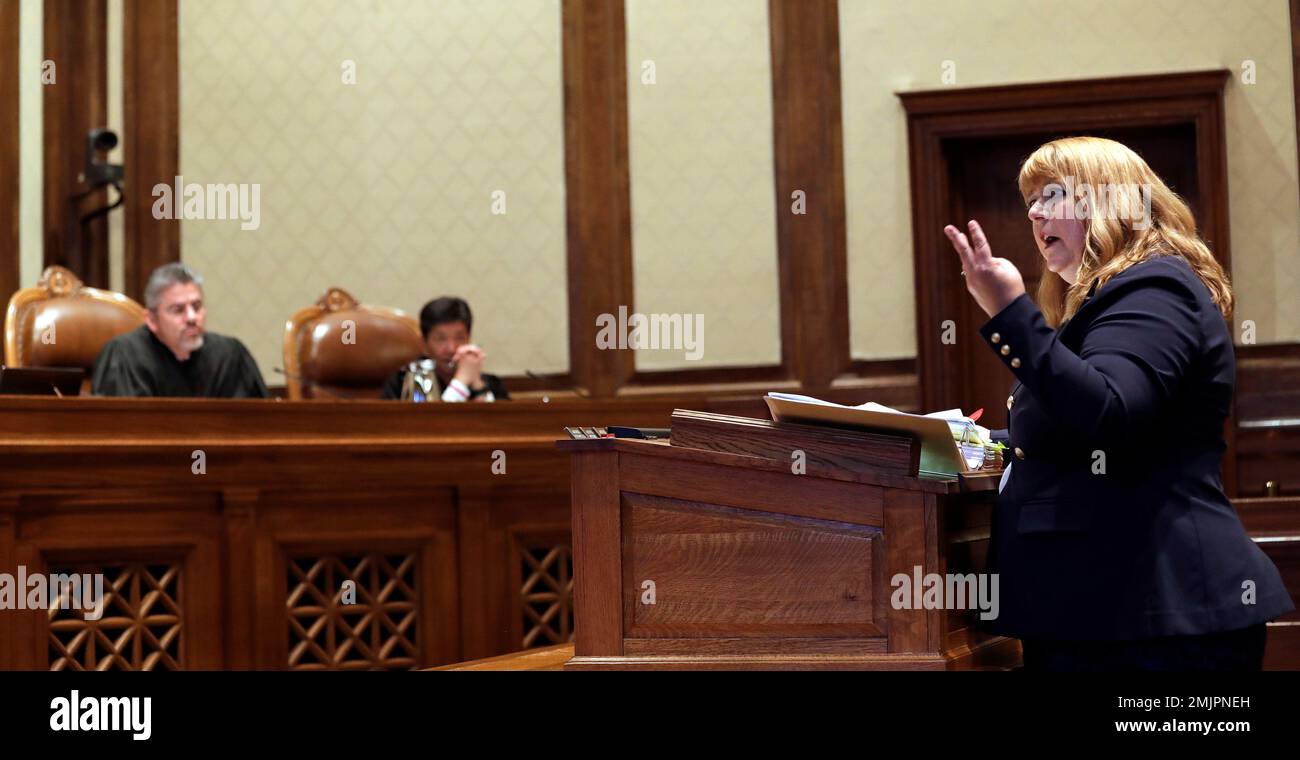 Michele Earl Hubbard attorney for the media coalition addresses