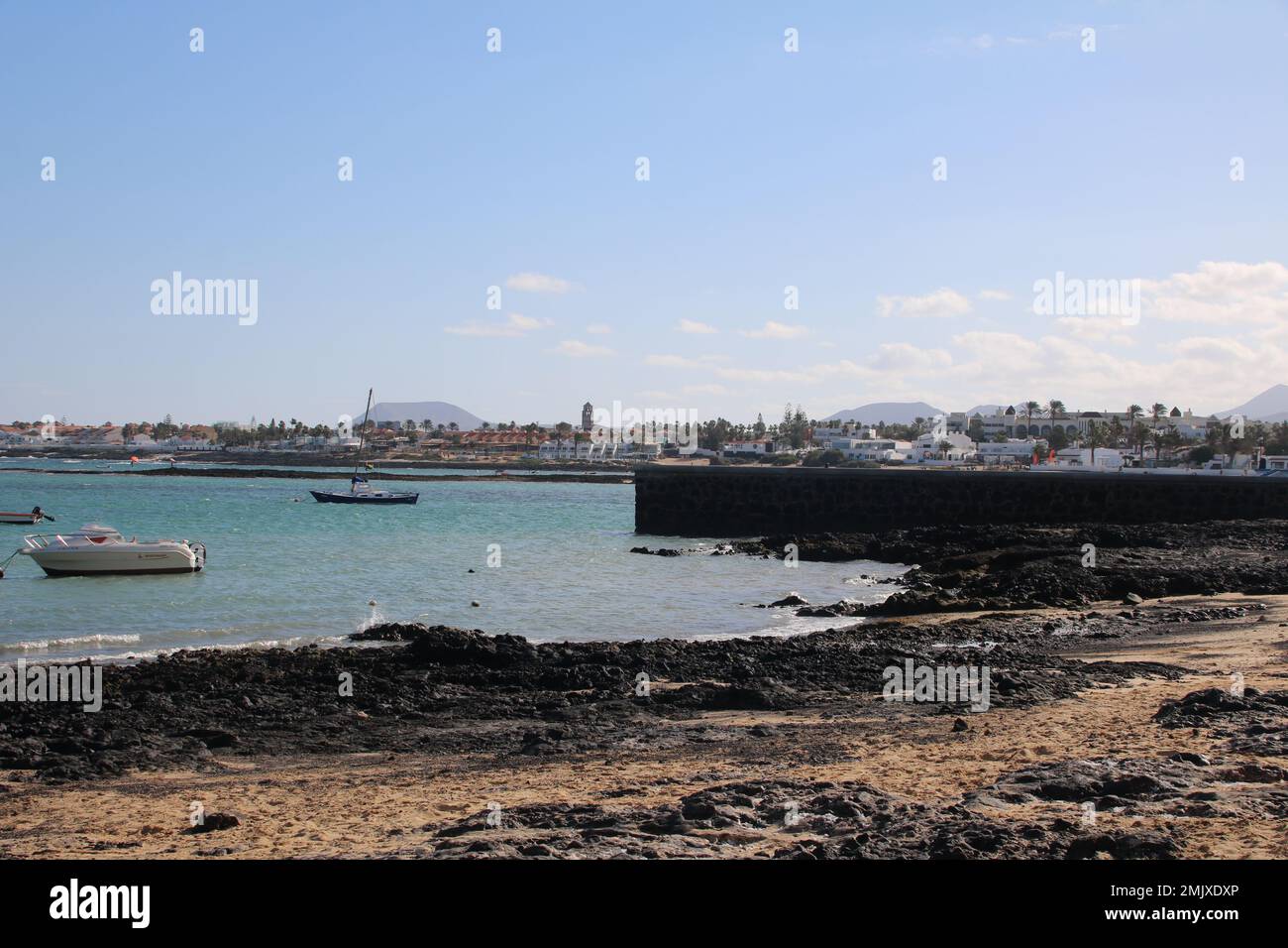 Baie de Corralejo à Fuerteventura Banque D'Images