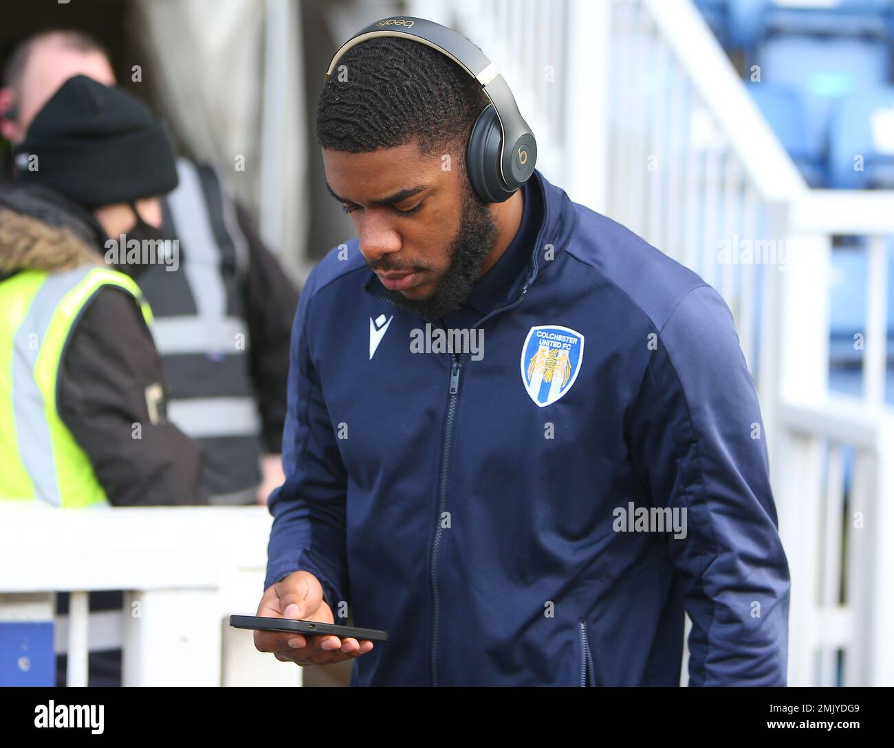 Lors du match de la Sky Bet League 2 entre Hartlepool United et Colchester United à Victoria Park, Hartlepool, le samedi 28th janvier 2023. (Crédit : Michael Driver | INFORMATIONS MI) Banque D'Images