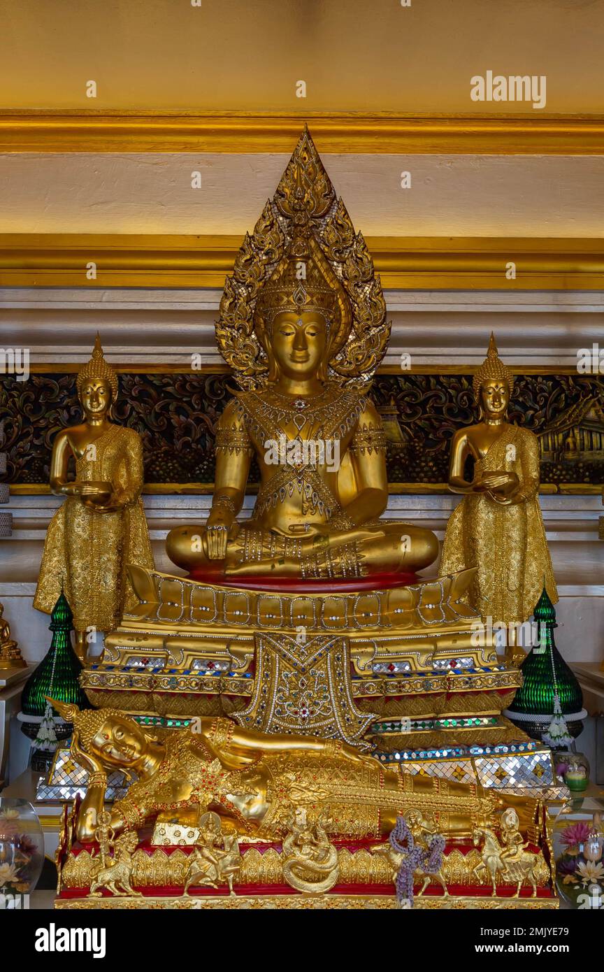 Sanctuaire bouddhiste au Mont d'Or, Bangkok, Thaïlande Banque D'Images