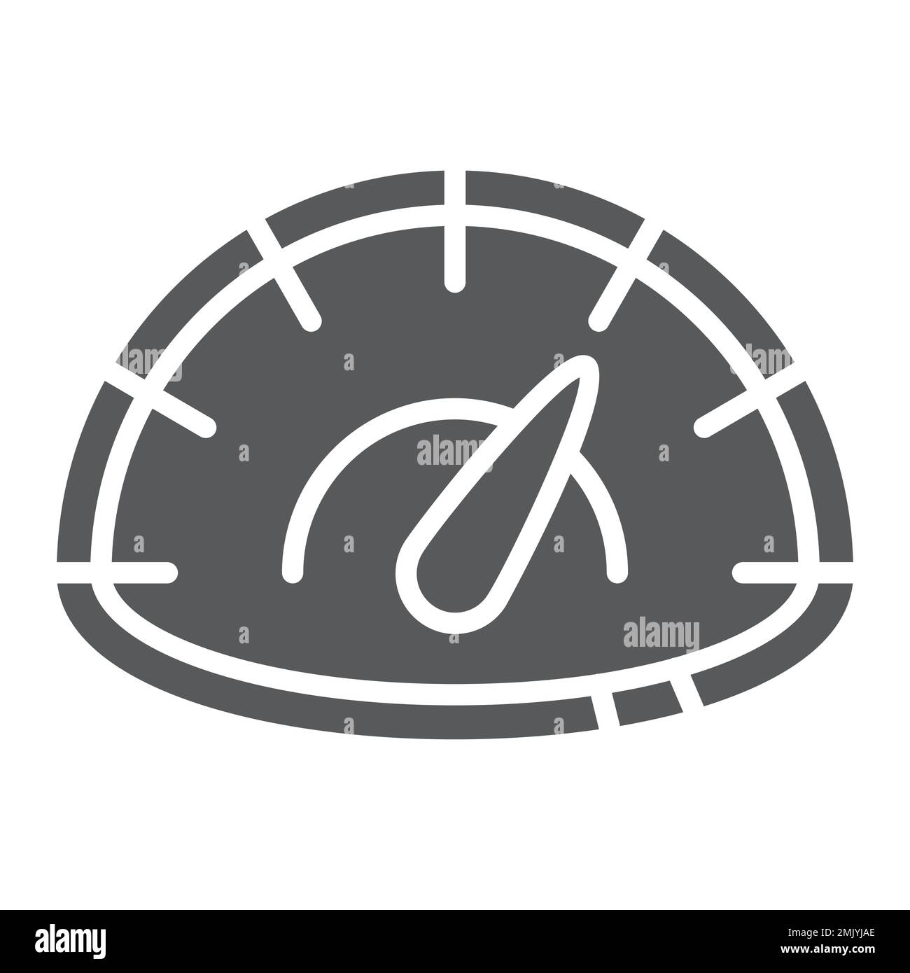 Icône de glyphe de compteur de vitesse, vitesse et mesure, panneau de voiture, graphiques vectoriels, un motif Uni sur fond blanc, eps 10. Illustration de Vecteur