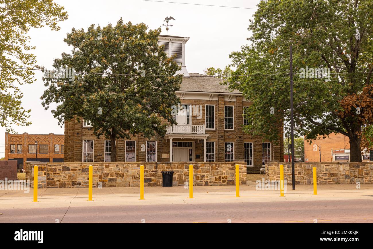 Okmulgee, Oklahoma, Etats-Unis - 16 octobre 2022 : la maison du Conseil de la crique, maintenant un musée Banque D'Images