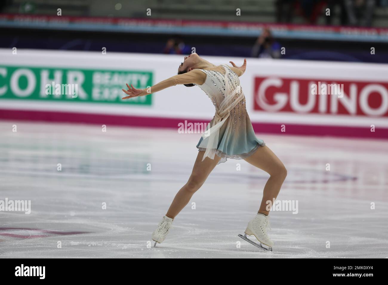 Yelim Kim, de la République de Corée, participe à la finale du Grand Prix de patinage artistique de l'UIP, Turin 2022, à Palavela. Banque D'Images