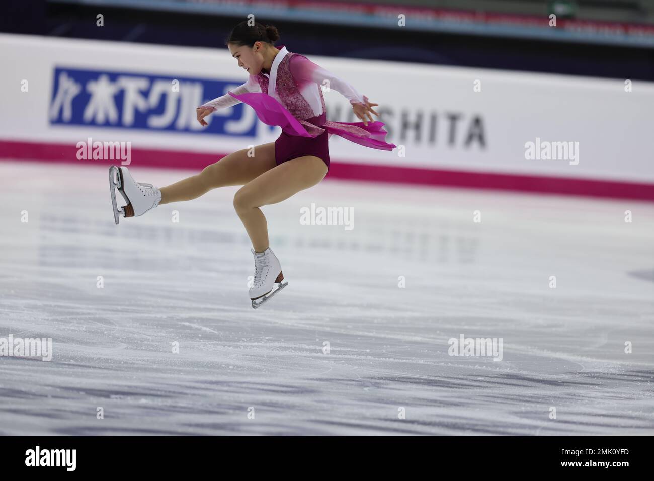 Rinka Watanabe, du Japon, participe à la finale du Grand Prix de patinage artistique de l'UIP à Turin 2022 à Palavela. Banque D'Images